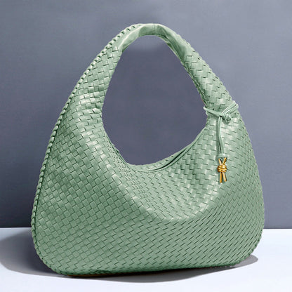 Eden Genuine Leather Woven Tote Bag Vintage Handbag