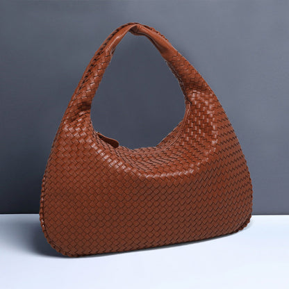 Eden Genuine Leather Woven Tote Bag Vintage Handbag