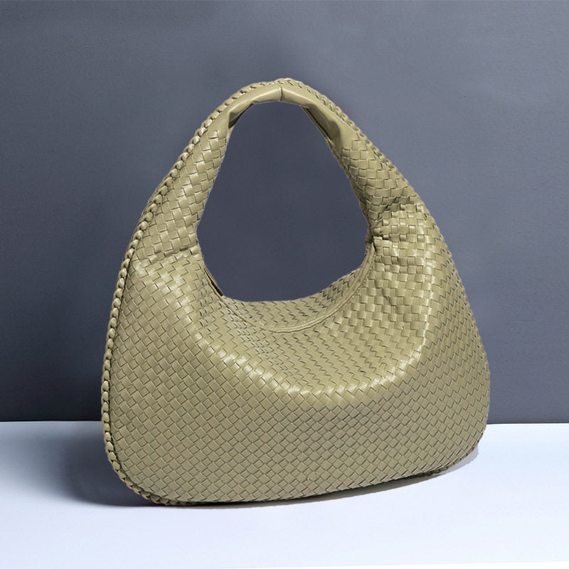 Eden Genuine Leather Woven Tote Bag Vintage Handbag