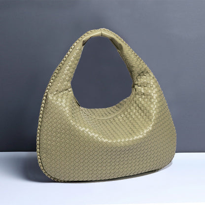 Eden Genuine Leather Woven Tote Bag Vintage Handbag