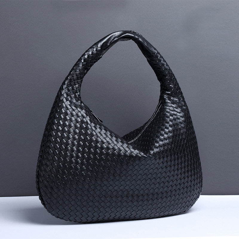 Eden Genuine Leather Woven Tote Bag Vintage Handbag