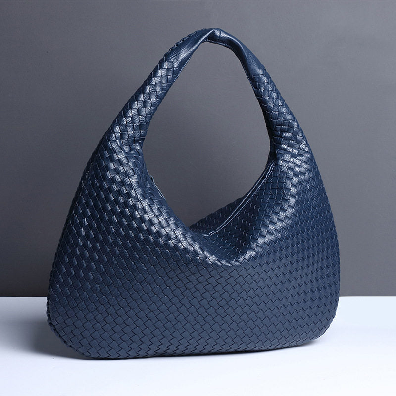 Eden Genuine Leather Woven Tote Bag Vintage Handbag