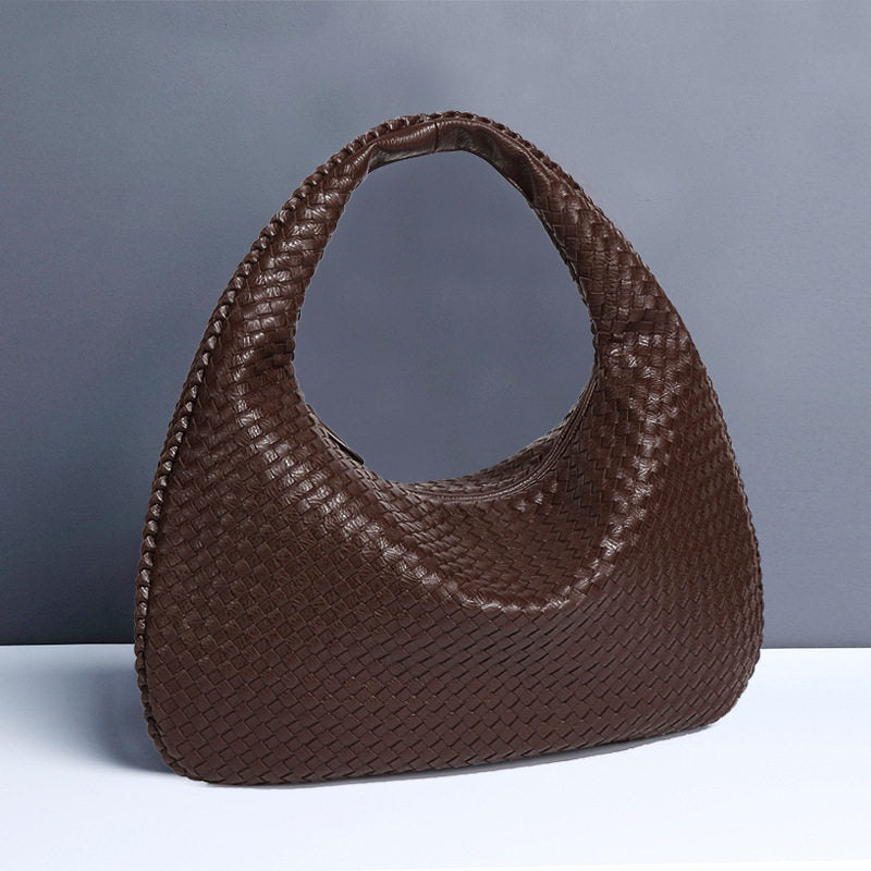Eden Genuine Leather Woven Tote Bag Vintage Handbag