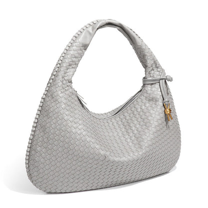 Eden Genuine Leather Woven Tote Bag Vintage Handbag